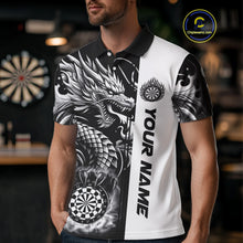 Load image into Gallery viewer, Custom Dragon Dart Shirts For Men, Personalized 3D Dart League Uniform Best Dart Jerseys |White TDM4239