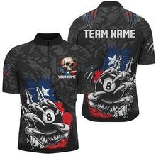 Load image into Gallery viewer, Funny Claw Tearing Texas Flag 8 Ball Pool Custom Billiard Shirts For Men, Patriotic Billiard Jersey TDM2320