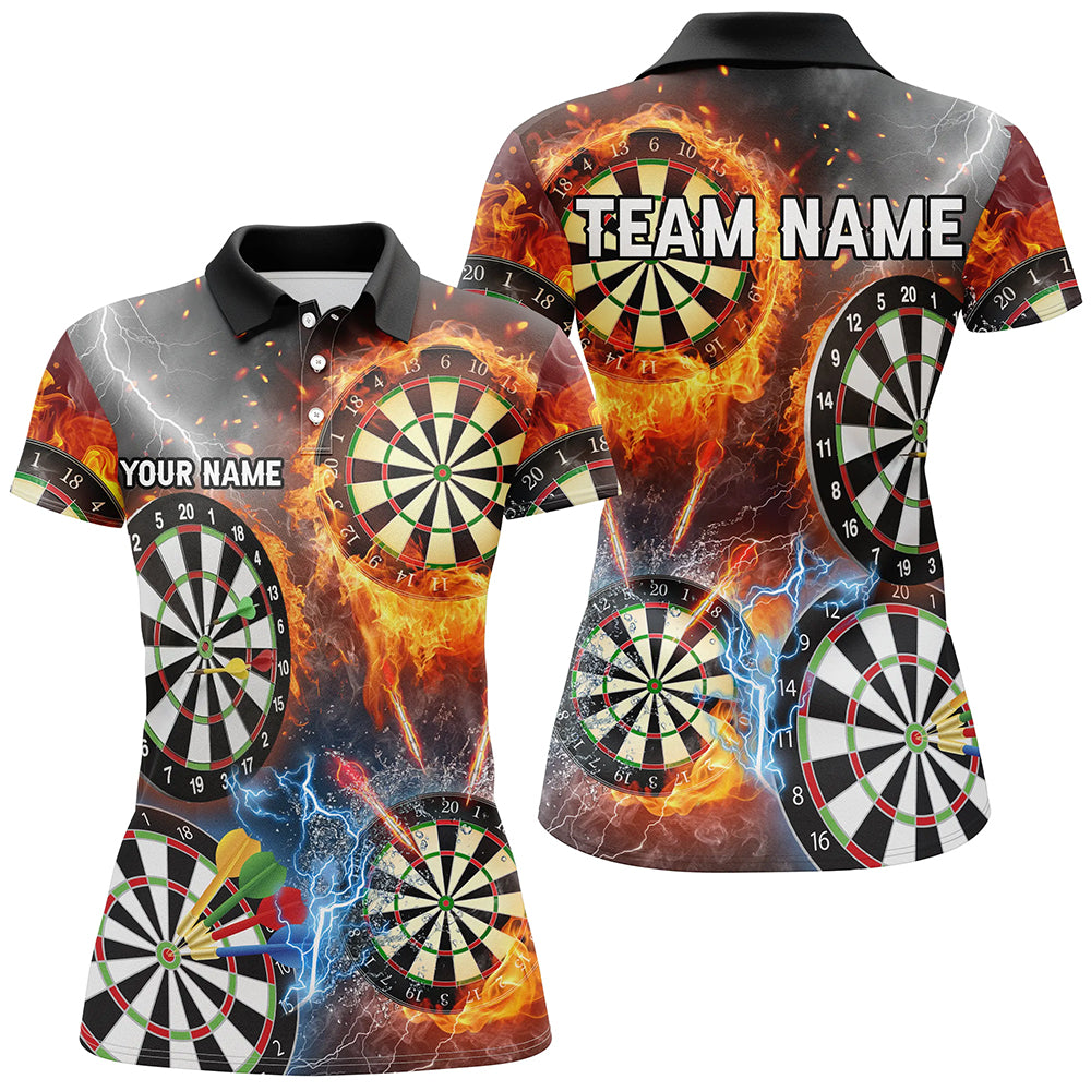 Darts Fire Flame Lightning Custom 3D Printed Dart Shirts For Women, Gift For Dart Lover, Darts Jersey TDM2560