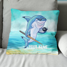 Load image into Gallery viewer, Personalized Funny Billiard Shark Pillow Best Custom Pool Throw Pillows TDM0803