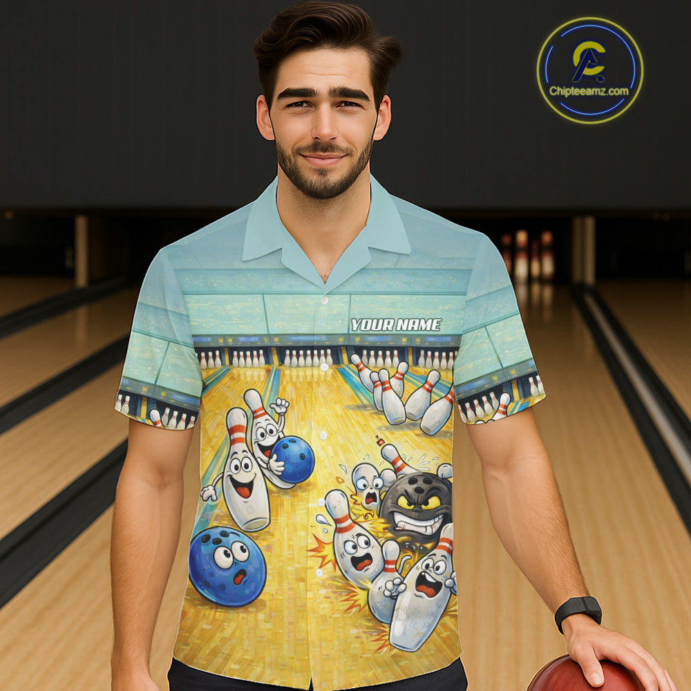 Funny Strike Bowling Hawaiian Shirt For Men And Women Custom Bowling Team Jersey, Bowling Outfit TDM6168