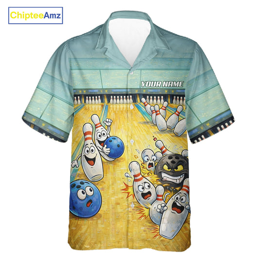 Funny Strike Bowling Hawaiian Shirt For Men And Women Custom Bowling Team Jersey, Bowling Outfit TDM6168