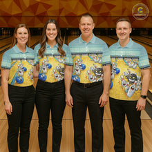 Load image into Gallery viewer, Funny Strike Bowling Polo &amp; Quarter Zip For Men Custom Bowling Team Jersey, Bowling Outfit TDM6168