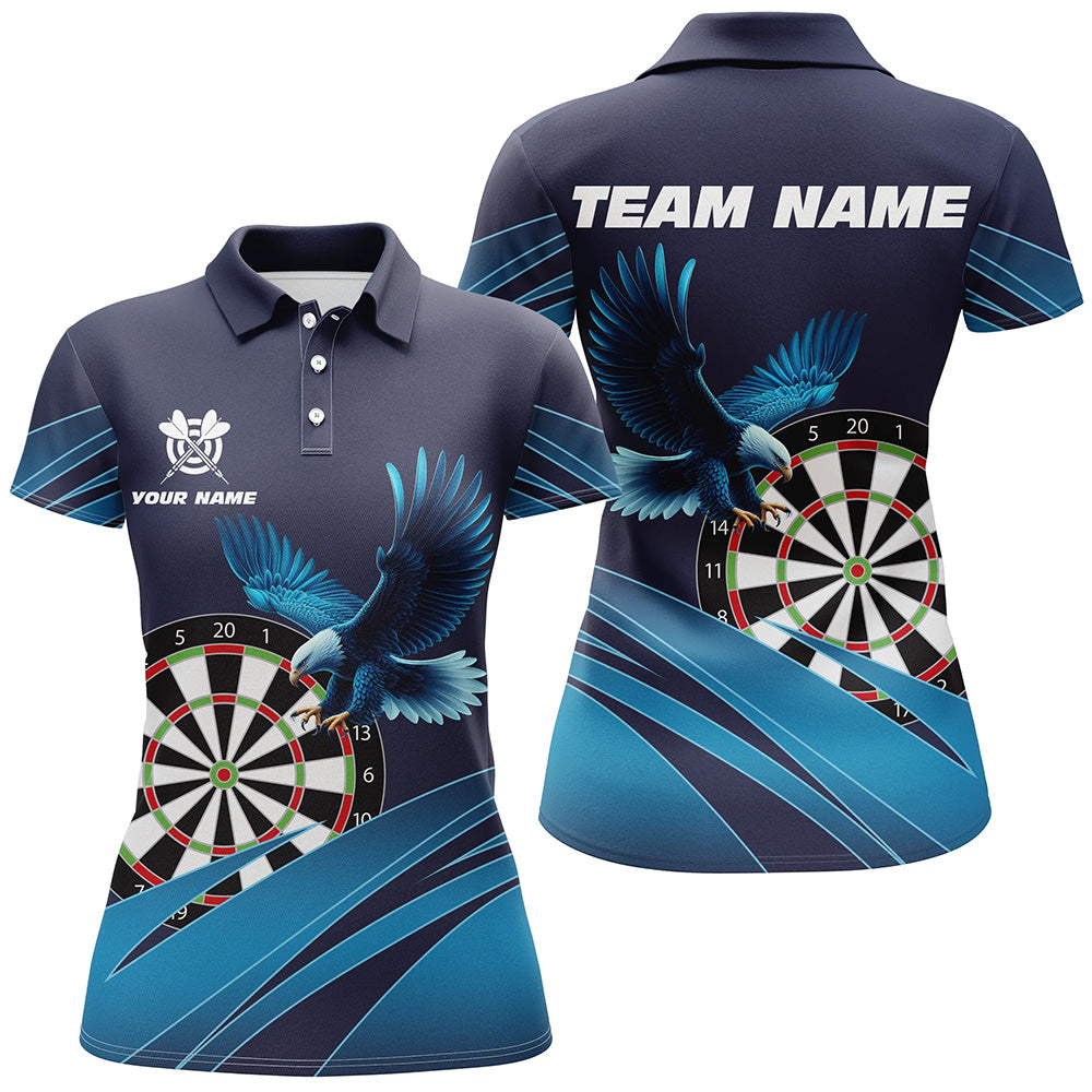 Personalized Darts Board Eagle Blue Darts Polo Shirts Custom Darts Shirts For Women Darts Team Shirts TDM1518