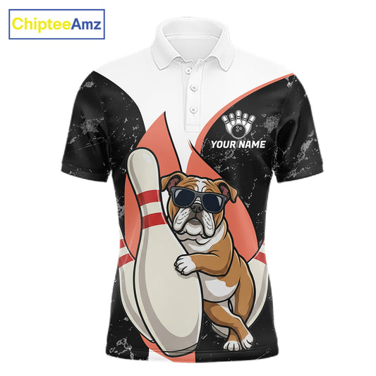 Personalized Funny Bulldog Bowling Shirts For Men Custom Bowling Team Jersey Polo & 1/4 Zip TDM6595