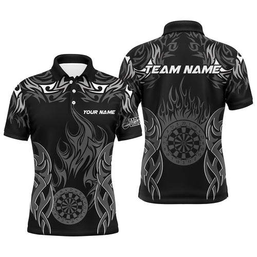 Personalized Darts Tournament Jersey For Men Custom Dartboard Fire Flame Darts Team Shirts | White TDM2334