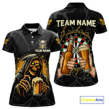 Load image into Gallery viewer, Funny Darts And Beer Grim Reaper Darts Shirt For Women Custom Drinking Darts Team Jersey Outfit TDM4879