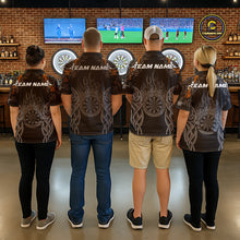 Load image into Gallery viewer, Personalized Darts Tournament Jerseys For Men Custom Dartboard Fire Flame Darts Shirts |Orange TDM5566