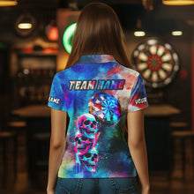Load image into Gallery viewer, Funny Colorful Neon Graffiti Skull Dart Shirts For Women Custom Dart Jerseys, Best Darts Clothing TDM3793