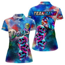 Load image into Gallery viewer, Funny Colorful Neon Graffiti Skull Dart Shirts For Women Custom Dart Jerseys, Best Darts Clothing TDM3793