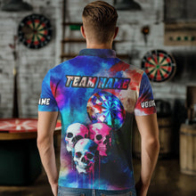 Load image into Gallery viewer, Funny Colorful Neon Graffiti Skull Dart Shirts For Men Custom Dart Jerseys, Best Darts Clothing TDM3794