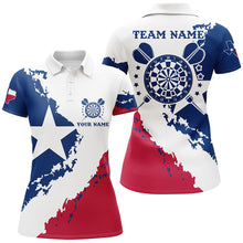 Load image into Gallery viewer, Grunge Texas Flag Darts Polo &amp; Quarter-Zip Shirts For Women Custom Patriotic Darts Jerseys Attire TDM1689