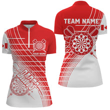 Load image into Gallery viewer, Personalized Patriotic Canada Flag Darts Shirts For Women Custom Canada Darts Team Jerseys Attire TDM1697