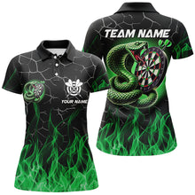 Load image into Gallery viewer, Personalized Darts Snakes Fire Flame Custom Green Darts Shirts For Women, Cool Darts Team Jerseys TDM2108