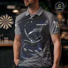Load image into Gallery viewer, Personalized Funny Scorpion Darts Shirt For Men Custom Darts Team Shirt Jersey Polo &amp; 1/4 Zip TDM4886