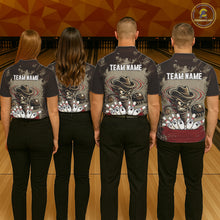 Load image into Gallery viewer, Funny Tornado Grunge Bowling Shirt For Women Custom Bowling Team Jersey Polo &amp; Quarter Zip Shirts TDM6203