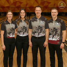 Load image into Gallery viewer, Funny Tornado Grunge Bowling Shirt For Women Custom Bowling Team Jersey Polo &amp; Quarter Zip Shirts TDM6203