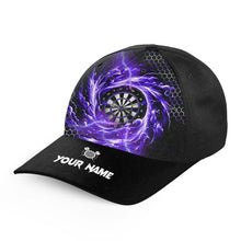 Load image into Gallery viewer, Funny Dartboard Storm Thunder Custom Purple Darts Hats, 3D Printed Baseball Darts Cap Gifts TDM2610