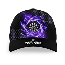 Load image into Gallery viewer, Funny Dartboard Storm Thunder Custom Purple Darts Hats, 3D Printed Baseball Darts Cap Gifts TDM2610
