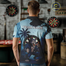 Load image into Gallery viewer, Funny Wolf Jungle Dart Shirts For Men Custom Dart Team Jerseys Polo &amp; 1/4 Zip, Best Darts Gifts TDM4085