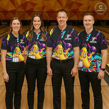 Load image into Gallery viewer, Colorful Bowling Jersey Funny Banana Bowling Polo &amp; 1/4 Zip For Men, Custom Bowling Team Shirts TDM6626