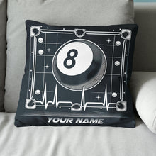 Load image into Gallery viewer, Funny 8 Ball Pool Billiards Games Custom Black Pillows, Billiard Gifts TDM0819