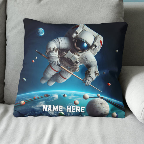 Funny Astronaut Playing Billiard Pillow Custom Funniest Pillow Pool Gift TDM0834