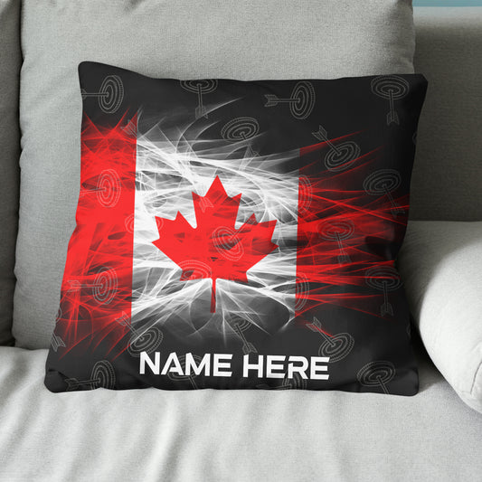 Personalized Archery Canada Flag Pillows, Patriotic Archery Throw Pillow TDM0836
