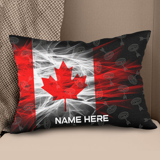 Personalized Archery Canada Flag Pillows, Patriotic Archery Throw Pillow TDM0836