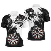 Load image into Gallery viewer, Personalized Black White Darts Board Claws Men Polo &amp; 1/4 Zip Shirts Custom Darts Team Jerseys TDM1550