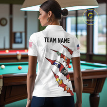 Load image into Gallery viewer, Personalized Scratch 8 Ball Billiard Shirt For Women Custom Pool Jersey, Billiard Team Shirt |Red TDM5989