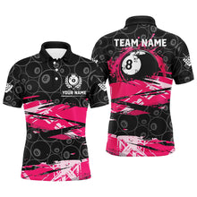 Load image into Gallery viewer, Custom Pink Grunge  Billiard 8 Ball Jerseys Shirts For Men, Personalized Billiard Pool Player Gifts TDM1939