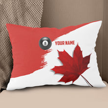 Load image into Gallery viewer, Personalized Canada Leaf Billiard Pillow, Billiard Canadian Flag Pillows TDM0853