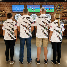 Load image into Gallery viewer, Personalized Scratch Darts Shirt For Women Custom Darts Jersey Team Polo &amp; Quarter Zip |White TDM5867