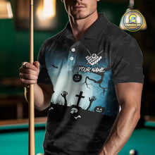 Load image into Gallery viewer, Personalized Funny Halloween Billiard Shirt For Men Custom Spider 8 Ball Pool Team Jerseys TDM4507