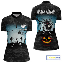 Load image into Gallery viewer, Personalized Funny Halloween Billiard Shirt For Women Custom Spider 8 Ball Pool Team Jerseys TDM4507