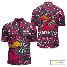 Load image into Gallery viewer, Funny Geometric Grunge Flamingo Dart Shirts For Men Custom Darts Jerseys Outfits, Darts Gifts TDM3963