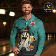Load image into Gallery viewer, Funny Ghostly Beer Bowling Halloween Shirt For Men Custom Bowling Team Jersey Outfit TDM4945