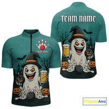 Load image into Gallery viewer, Funny Ghostly Beer Bowling Halloween Shirt For Men Custom Bowling Team Jersey Outfit TDM4945