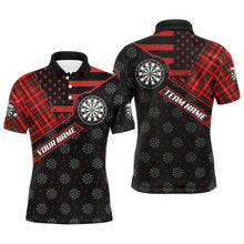Load image into Gallery viewer, Red Darts Christmas American Flag Pattern Custom Dart Shirts For Men, Xmas Dart Jerseys Dart Gifts TDM3168