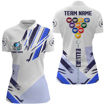 Load image into Gallery viewer, Personalized Blue 10 Ball Pool Tournament Sport Shirts, 10 Ball Billiard Team Jerseys For Men TDM1755
