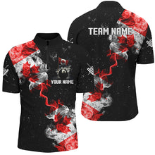 Load image into Gallery viewer, Personalize Grunge Canada Flag Smoke Billiard Shirts For Men Best Patriotic Billiard Jersey Uniform TDM2163