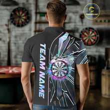 Load image into Gallery viewer, Personalized Holographic Break Glass Mens Dart Shirts Custom Darts Jersey Team Polo &amp; 1/4 Zip TDM5157