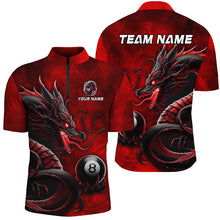 Load image into Gallery viewer, Personalized Billiard Dragon 8 Ball Pool Shirts For Men Custom Red Team League Billiard Jerseys TDM1972