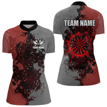 Load image into Gallery viewer, Personalized Darts Paint Red And Grey Dart Shirts For Women Custom Grunge Dart Team Jerseys TDM3178
