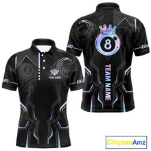 Load image into Gallery viewer, Customized 8 Ball Pool Crown Men's Billiard Shirts, Holographic Billiard Team Shirts, Pool Jerseys TDM5400
