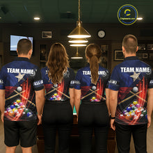 Load image into Gallery viewer, Texas Flag Custom Billiard Polo &amp; 1/4 Zip Shirt For Women, Patriotic 8 Ball Pool Team Jersey TDM6046