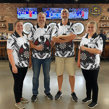 Load image into Gallery viewer, Personalized Dragon Darts Jersey For Men Custom Darts Polo &amp; Quarter Zip Team Shirts |Red TDM6310