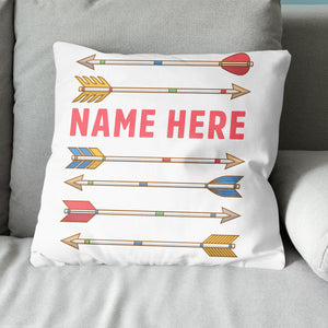 Personalized Funny Archery Arrows Throw Pillow, Archery Decorative Pillow TDM0900