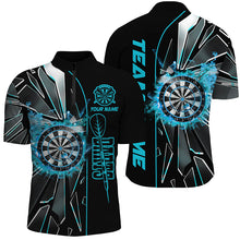 Load image into Gallery viewer, Personalized Turquoise Break Glass 3D Darts Shirts For Men Custom Dart League Shirts Darts Jerseys TDM1998